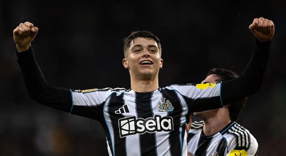 开云体育官方网址-邮报：纽卡19岁小将刘易斯-米利有可能入选英格兰队的名单